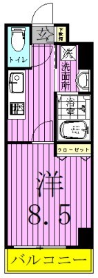 アークシティ松戸 303号室 間取り