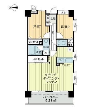 ライオンズマンション北綾瀬第７ 間取り図