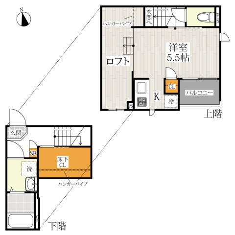 ＣＢ北柏グランディール 203号室 間取り
