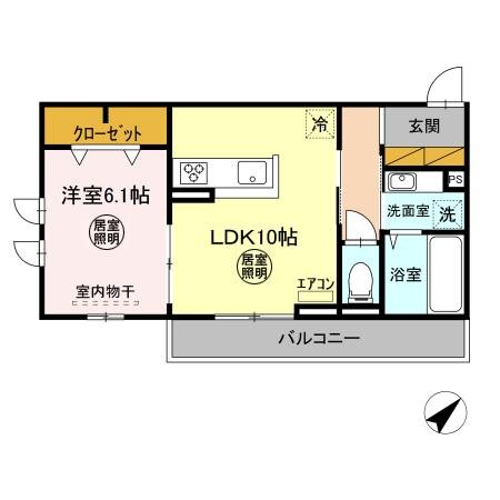 ジャンティ 203号室 間取り