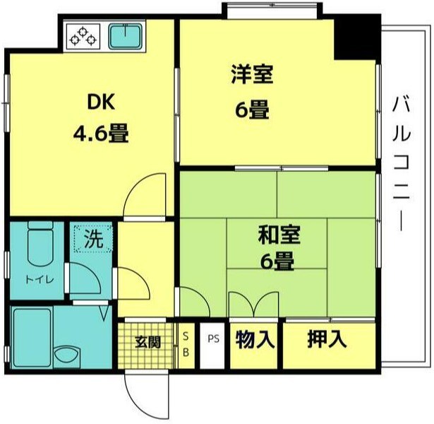 ルネ松戸馬橋 101号室 間取り