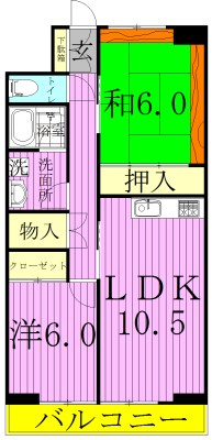 シラカワパレス 403号室 間取り