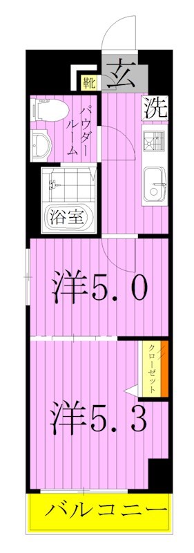 アンベリールマーロ北綾瀬1 間取り図