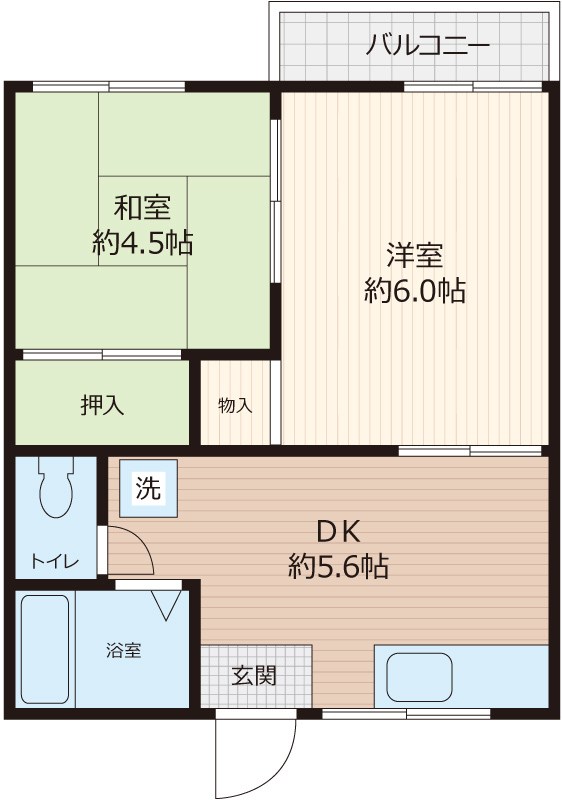 ファミーユ佐津間 202号室 間取り