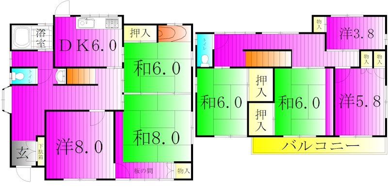 我孫子市白山二丁目戸建 間取り