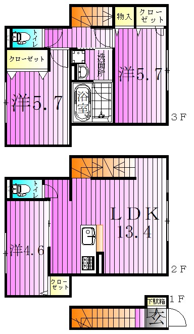 セレスティア竹の塚 間取り図