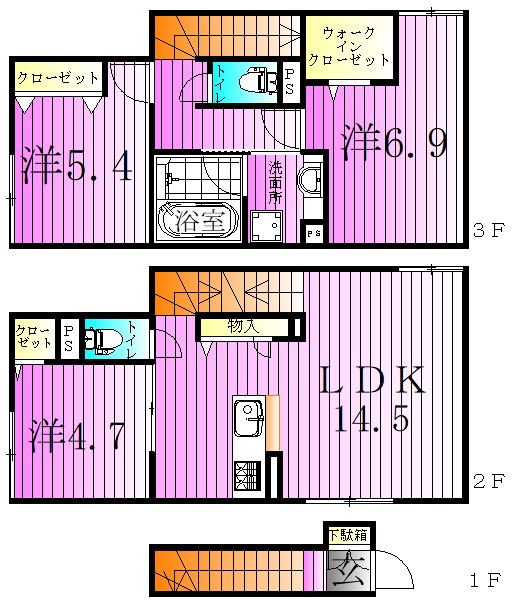 セレスティア竹の塚 間取り図