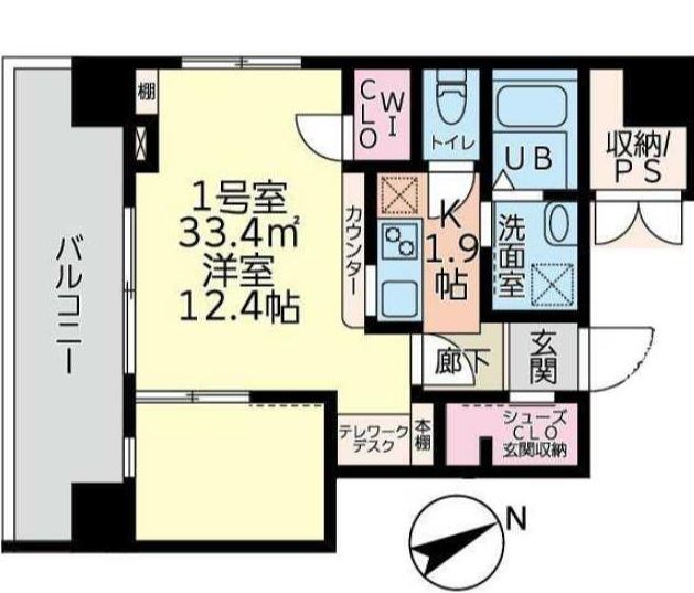 アロー北松戸27番館 301号室 間取り