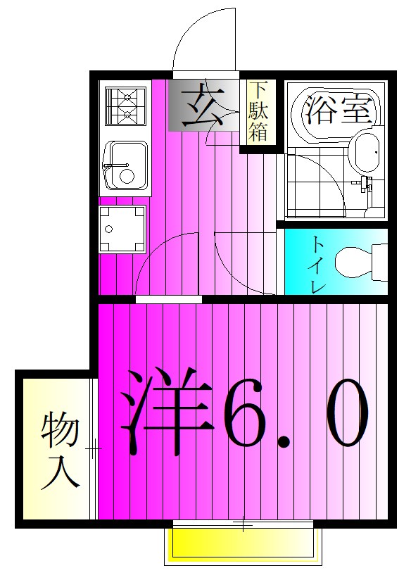 駒木コーポ 102号室 間取り