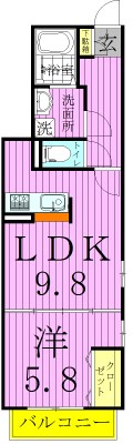 Ａｍｏｕｒ　Ｕｍｅｊｉｍａ（アムール　ウメジマ） 間取り図