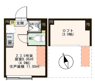 ルーエ千住仲町 間取り図