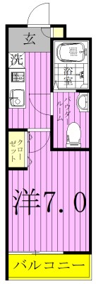 ラフェリシア上本郷 205号室 間取り