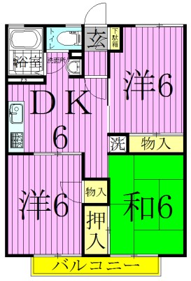 セジュール華仙 間取り図