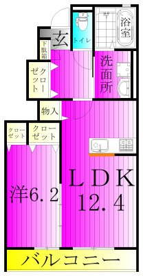 セルティスⅡ 105号室 間取り
