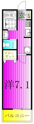 エイティコモンズ岩瀬 301号室 間取り