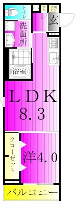 robot home 北柏Ⅱ 205号室 間取り