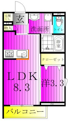 robot home 北柏Ⅱ 301号室 間取り