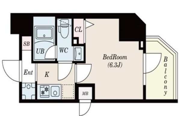 S-RESIDENCE松戸Cosmea 805号室 間取り