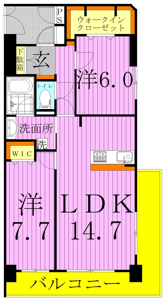 ロイヤルパークスリバーサイド  間取り図