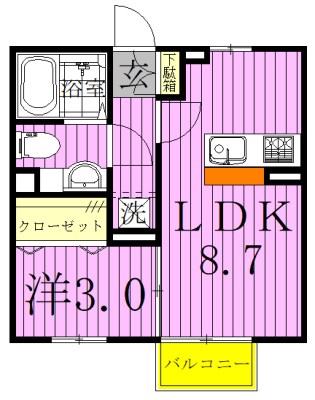 ブルーミングヒル 203号室 間取り