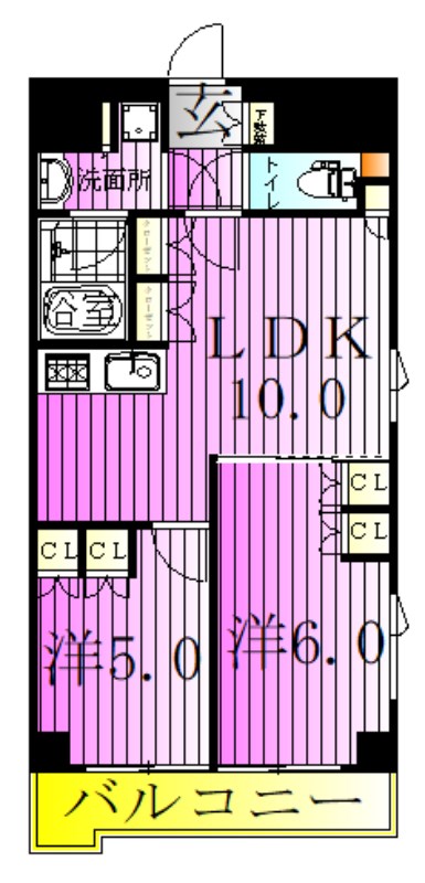 ルーブル五反野弐番館 間取り図