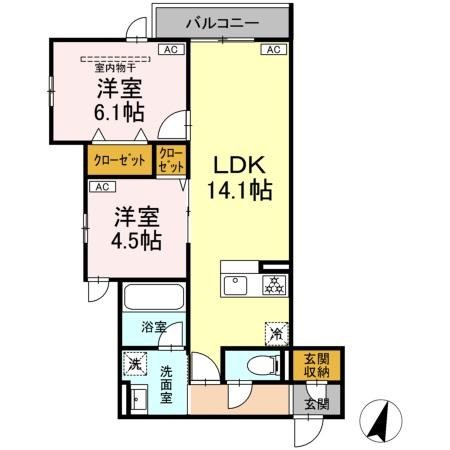 セレスティア扇Ⅶ 間取り図