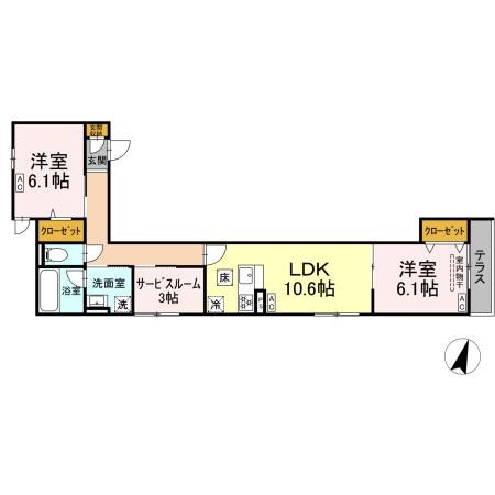 セレスティア扇Ⅶ 間取り図