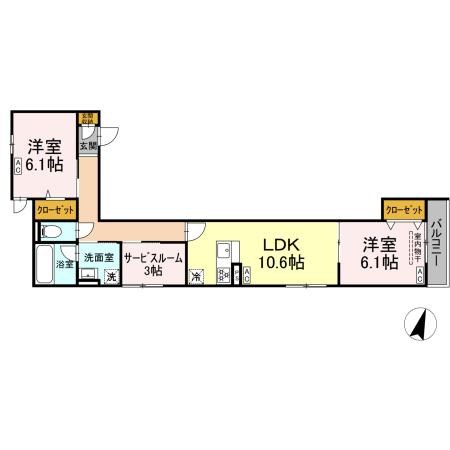 セレスティア扇Ⅶ 間取り図