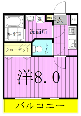 クレフラスト松戸吉井町B 106号室 間取り