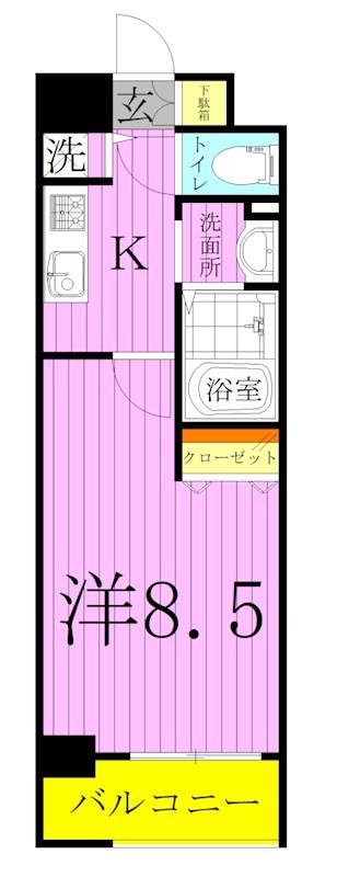 ＷＡＶＥ谷在家 間取り図
