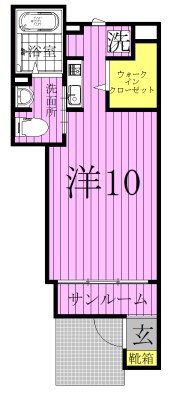 グラン 103号室 間取り