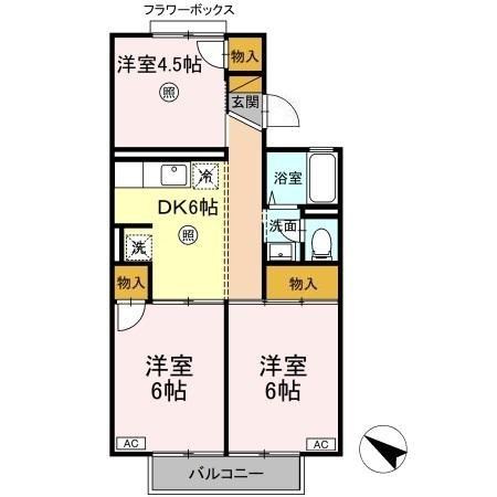 メゾン高橋B 203号室 間取り