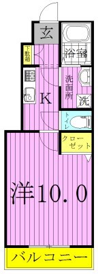 シャルマン・グラード 107号室 間取り