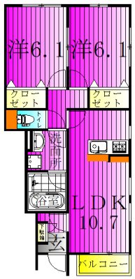 Sun Otto Hills B102号室 間取り