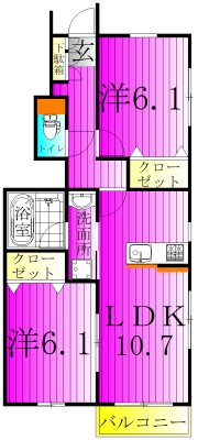 Sun Otto Hills D102号室 間取り