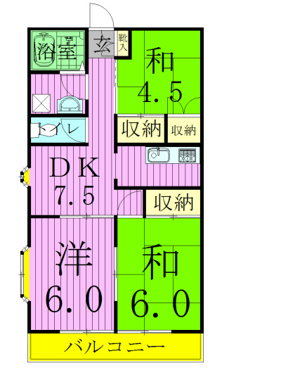 ラフィーヌ高橋 103号室 間取り