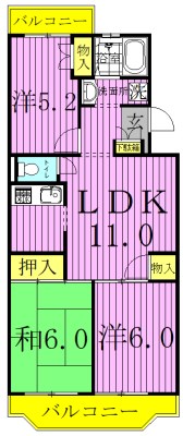 ジャスティス　2番館 403号室 間取り