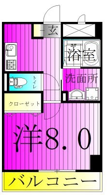 アルバ南柏 501号室 間取り