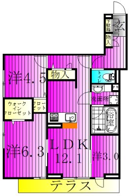 b-kubus(ビークブス) 102号室 間取り