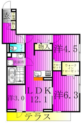b-kubus(ビークブス) 105号室 間取り