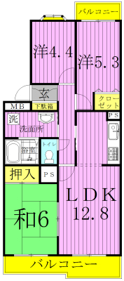 フォレストハイム（野々下） 間取り