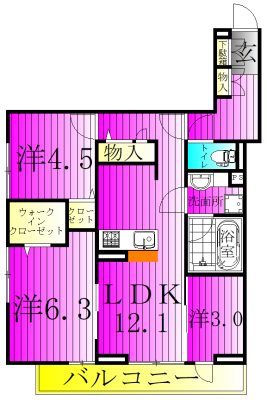b-kubus(ビークブス) 302号室 間取り