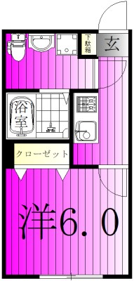 ソランジュ鎌ケ谷 203号室 間取り
