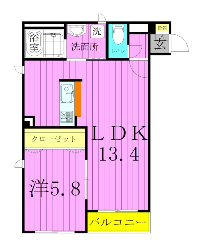 ラシーネ扇　アイリス 間取り図