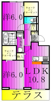 シャンティ 102号室 間取り