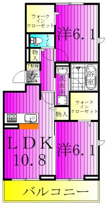 シャンティ 201号室 間取り