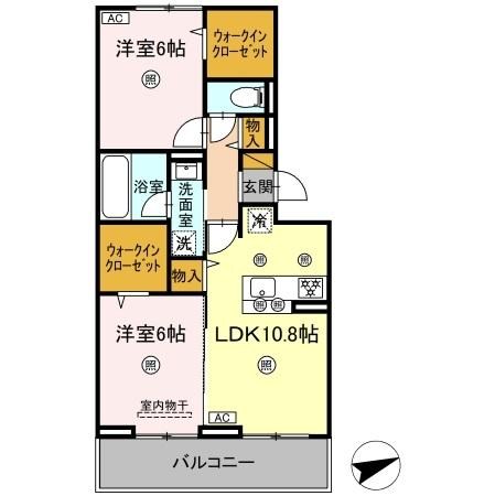シャンティ 202号室 間取り