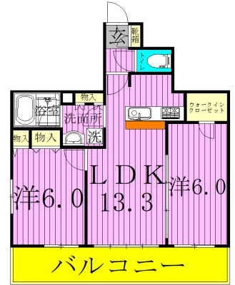 ラグゼナ流山おおたかの森 509号室 間取り