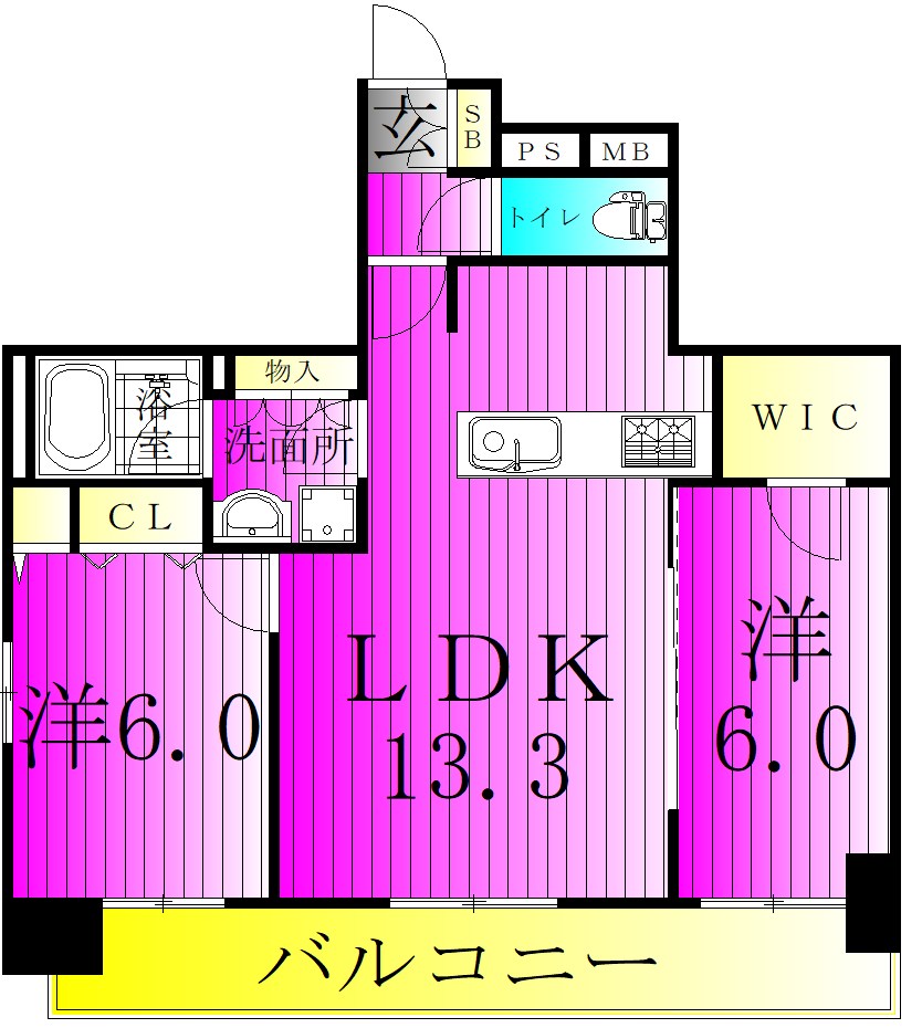 ラグゼナ流山おおたかの森 509号室 間取り