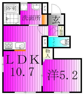 リーブルファイン野田中野台 102号室 間取り